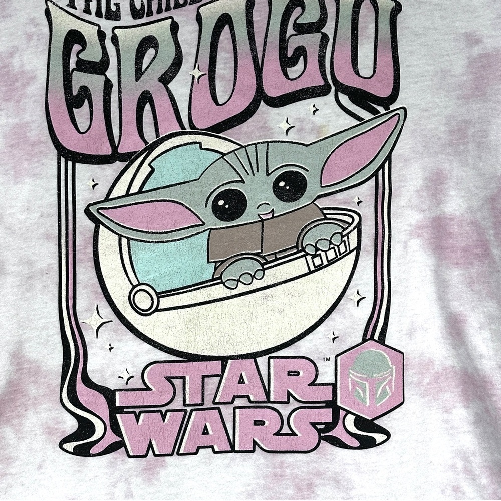 Star Wars MADJersey The Child Baby Yoda Grogu Pink Oversized Long Sleeve XL - Picture 3 of 9